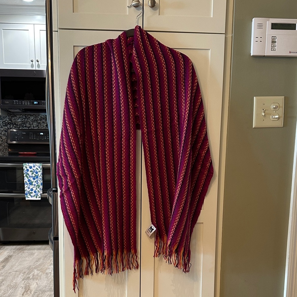 Missoni Red and Purple Striped Scarf